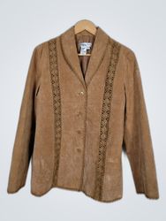 Coldwater Creek Brown Suede Blazer