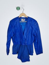 G-III Blue Leather Jacket
