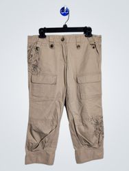 BCBGMAXAZRIA Beige Cargo Capris