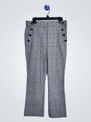 LOFT Pantalons à pattes évasées en tartan