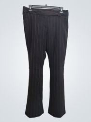 「Beware Women's Black Pinstripe Flare Pants」