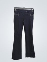 Allure Black Flared Pants mit Schleifendetail