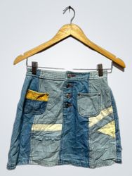 Jupe Mini en Denim Patchwork Beth Comb Studio