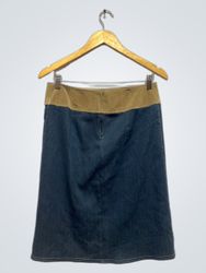 Saia Midi em Denim Smart Set
