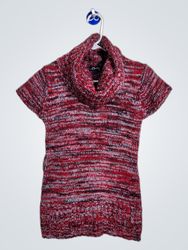 Chesley Women's Red & White Marl Knit Turtleneck S..