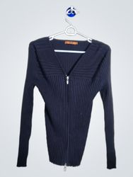 Bellini Ribbed Zip-Up Sweater