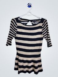 White House Black Market Gestreifter Strickobertei..