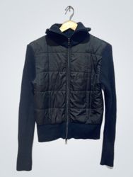 「Say What Black Quilted Zip-Up Jacket」