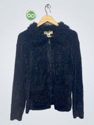 Veste texturée noire Lisa International