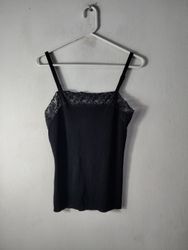 Tank top sin mangas de encaje negro de Chico's