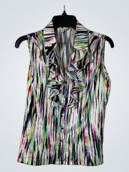 Tahari Petite Ärmellose Bluse