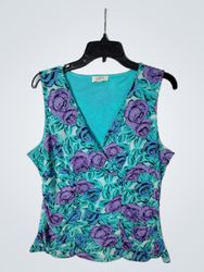 Loft Floral Ärmelloses V-Ausschnitt-Top