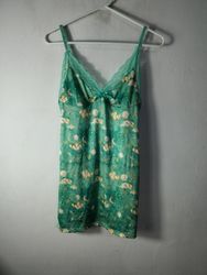 Green Celestial Print Slip Dress