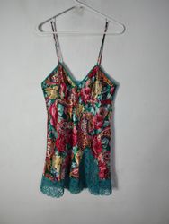 Delicatesse Women's Floral Print Lace Trim Slip Dr..