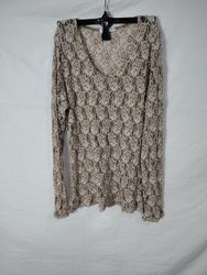 W. Lane Lace Knit Long Sleeve Top