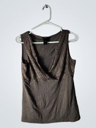 Ann Taylor Ärmelloses Top mit Spitzenbesatz