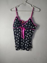 Jenni by Jennifer Moore Black White Hearts Cami