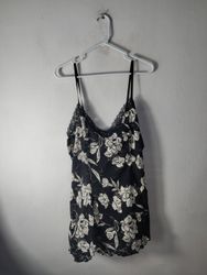 Secret Treasures Women's Floral Lace Trim Cami