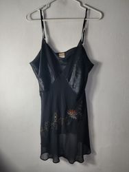 Massini Black Floral Sheer Babydoll Lingerie