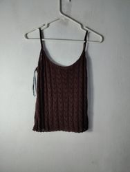 LAUNDRY by SHELLI SEGAL Women's Brown Knit Camisol..