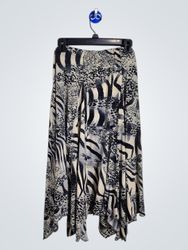 Jupe asymétrique à imprimé animal pour femmes