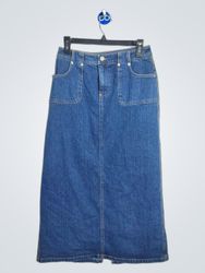 Sonoma Life+Style Petite Stretch Denim Maxi Skirt