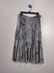 Falda midi de capas con estampado de serpiente WOR..
