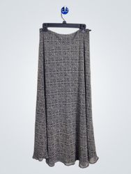 Falda maxi negra con estampado de East 5th para mu..