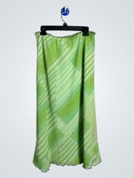 Falda maxi a rayas verde para mujer Haggar