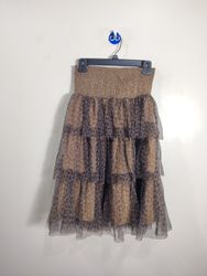 Falda de tul con estampado de leopardo de Melange ..