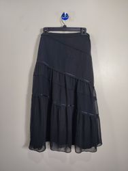 Mossimo Black Tiered Maxi Skirt