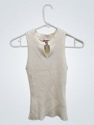 Herz Seele Rippstrick-Trägershirt mit Schlitz-Auss..