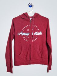 「Aeropostale Red Graphic Hoodie」