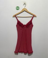 La Vie en Rose Red Striped Cami Top