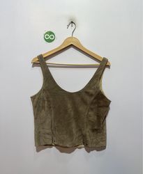 Canotta in suede marrone
