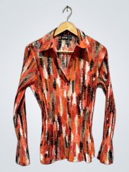 APT.9 Women's Long Sleeve Abstract Print Blouse