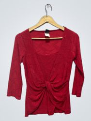 Top Frontal Torcido Rojo Wrapper