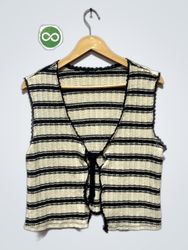 Striped Knit Vest