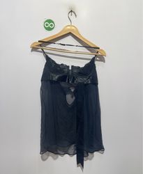 Babydoll de encaje negro de Victoria's Secret