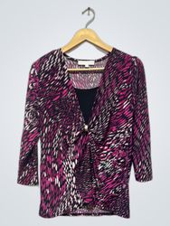 Classic Editions Damen Pink Schwarz Weiß Tierdruck..