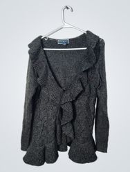 Karen Scott Ruffled Cardigan