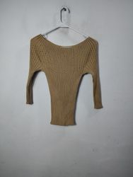 KENAR Women's Size S Ribbed Boat Neck Sweater