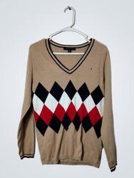 Suéter de pico de rombos de Tommy Hilfiger