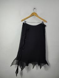Spenser Jeremy Black Silk Skirt