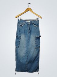 Saia Maxi Cargo Denim Angel Kiss