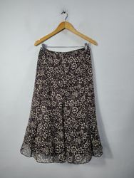 Floral Print Midi Skirt