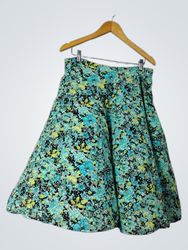 christopher & banks floral print skirt size 12
