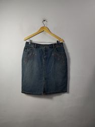 LA BLUES Damen Bestickter Jeansrock