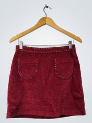 Mossimo Supply Co. Burgunderfarbene Cord-Hosenrock..