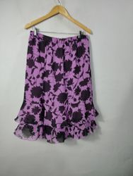 「Sag Harbor Petite Floral Ruffle Skirt」